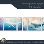 HQ Roaming Whale Triptych #1 Sellable Extra E Samtuse963