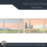 HQ Pastel Landscape Triptych #4 Sellable Extra E Samtuse963
