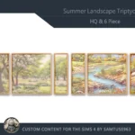 HQ Summer Landscape Triptych #2 Sellable Extra E Samtuse963