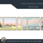 HQ Pastel Landscape Triptych #3 Sellable Extra E Samtuse963