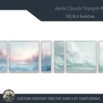 HQ Aerial Clouds Triptych #2 Sellable Extra E Samtuse963