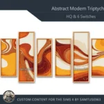HQ Abstract Modern Triptych #5 Sellable Extra B Samtuse963