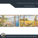 HQ Impressionist Landscape Triptych #1 Sellable Extra E Samtuse963