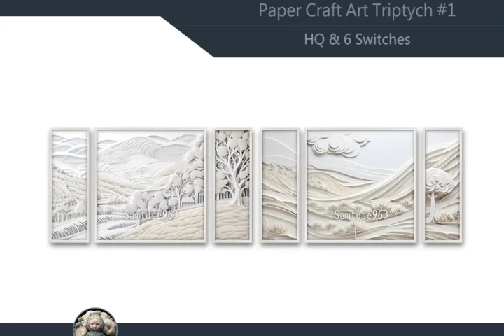 HQ Paper Craft Art Triptych #1 Sellable Extra E Samtuse963