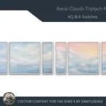 HQ Aerial Clouds Triptych #1 Sellable Extra E Samtuse963
