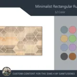 Minimalist Rectangular Dance Rug #3 Samtuse963