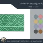 HQ Minimalist Rectangular Dance Rug #4 Samtuse963