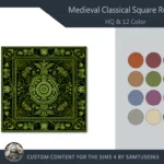 HQ Medieval Classical Square Dance Rug #5 Samtuse963