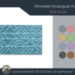 HQ Minimalist Rectangular Dance Rug #4 Samtuse963