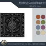 HQ Medieval Classical Square Dance Rug #5 Samtuse963
