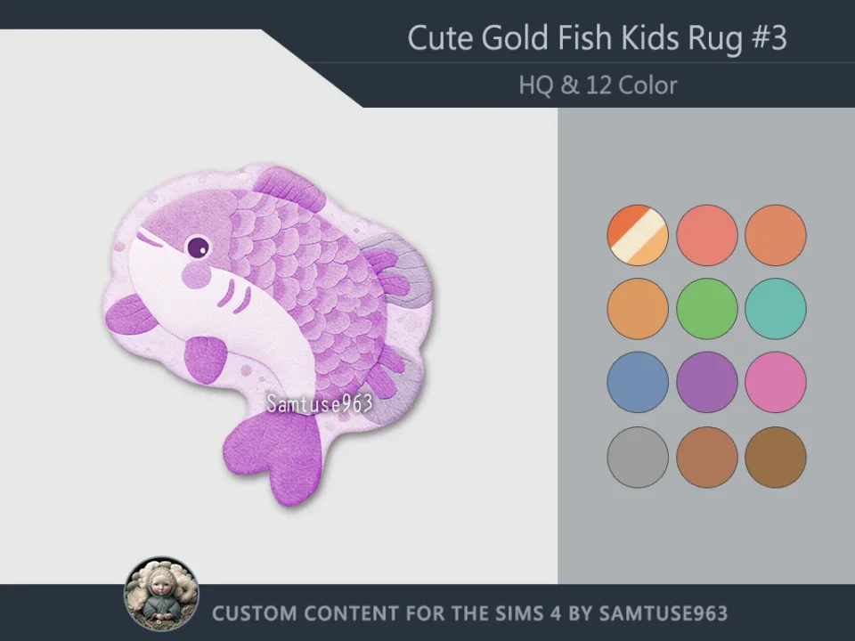 HQ Cute GoldFish Kids Dance Rug #3 Samtuse963