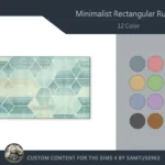 Minimalist Rectangular Dance Rug #3 Samtuse963