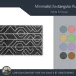 HQ Minimalist Rectangular Dance Rug #4 Samtuse963
