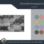 Minimalist Rectangular Dance Rug #3 Samtuse963