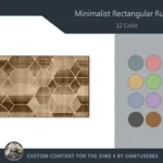 Minimalist Rectangular Dance Rug #3 Samtuse963