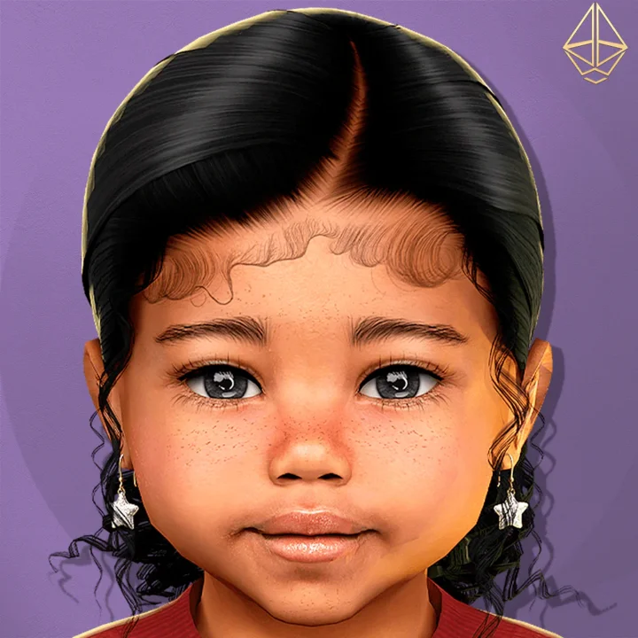 Aurum - Bisa sleek low bun for toddlers