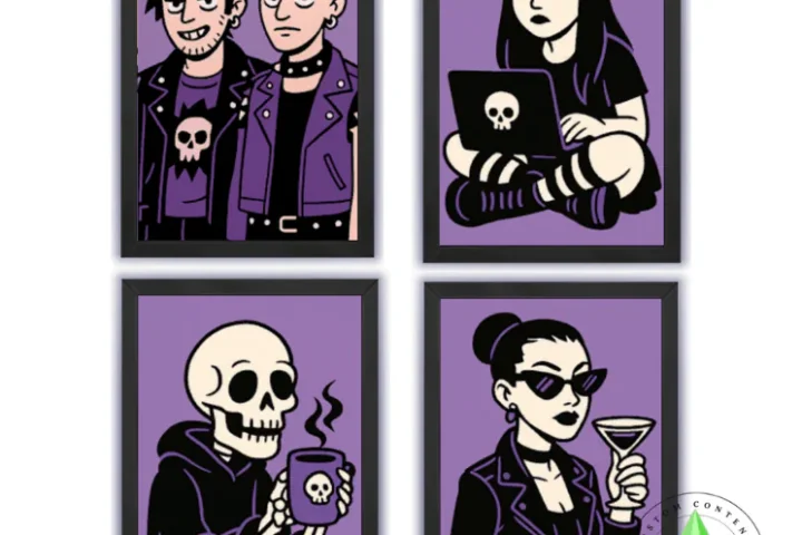 Purple paintings