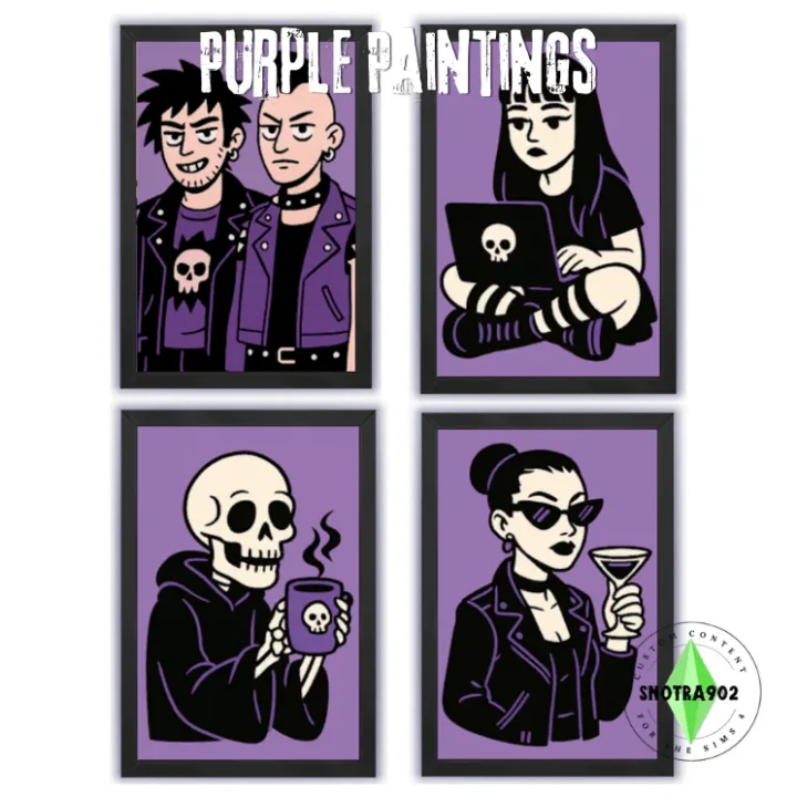Purple paintings