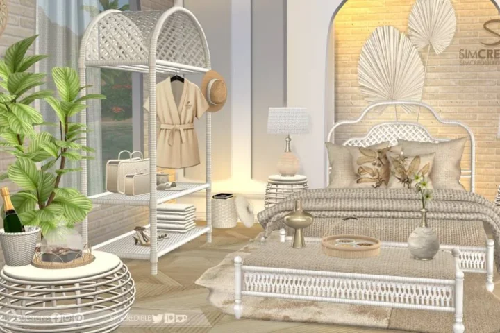 Organic Oasis White Bedroom -Room