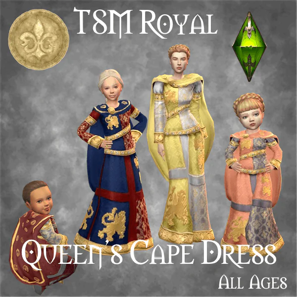 TSM Royal Queen Cape Dress for All Ages