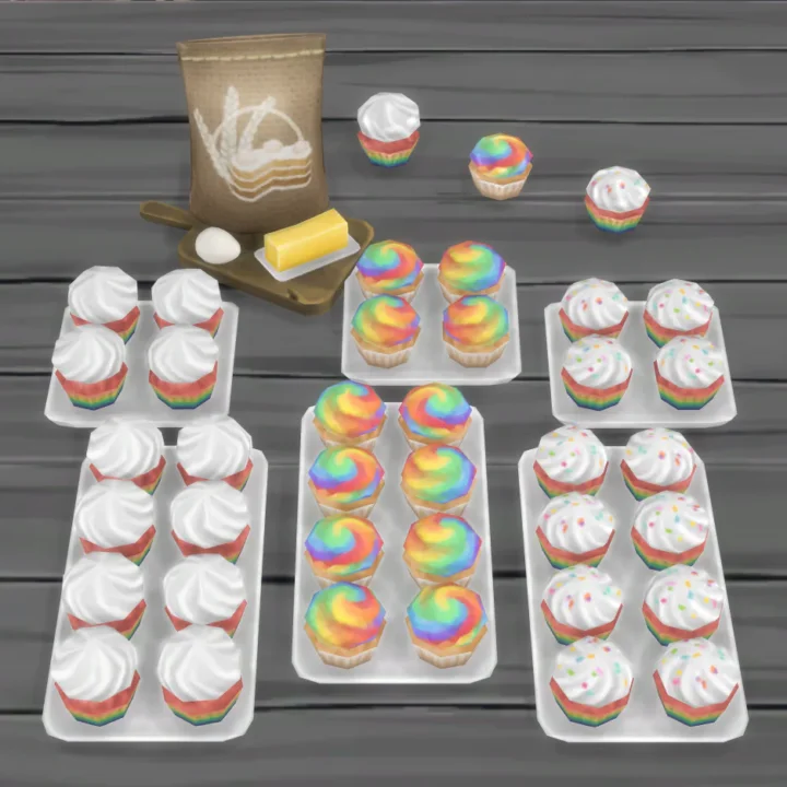 Rainbow Cupcakes Recipe