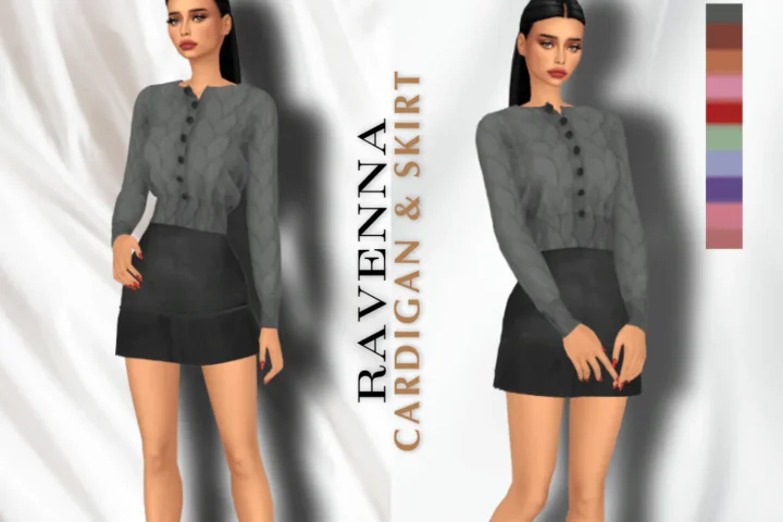 RAVENNA CARDIGAN & SKIRT OUTFIT + 10 new swatches
