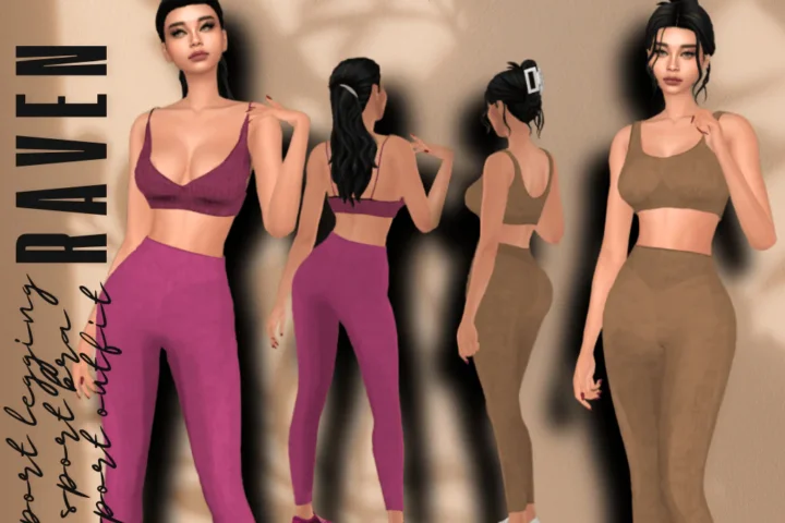 RAVEN SPORT SET / Legging - Bra - Outfit