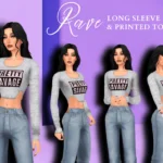 RAVE LONG SLEEVE & PRINTED TOP 2