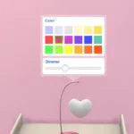 Pink heart lamp