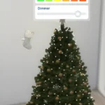 Xmas tree with ornaments & gifts & lights & stand mat - set