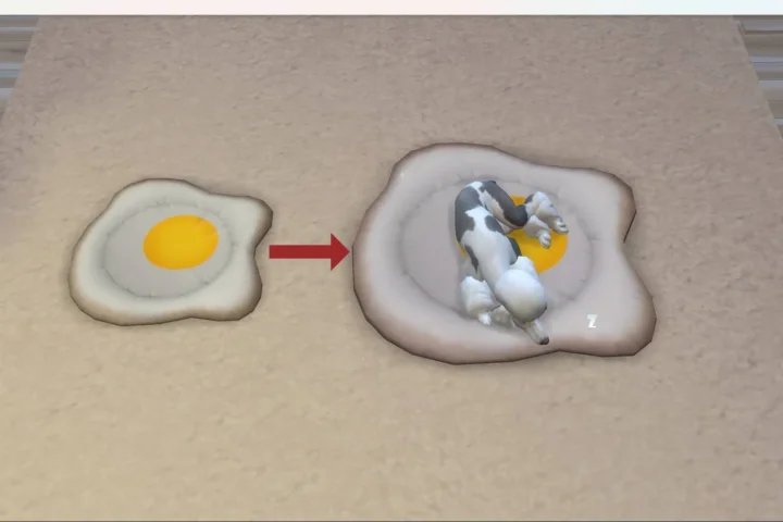 CC (My First Pet) - Resized "Rise ‘n Shine Sleepy" Pet Bed