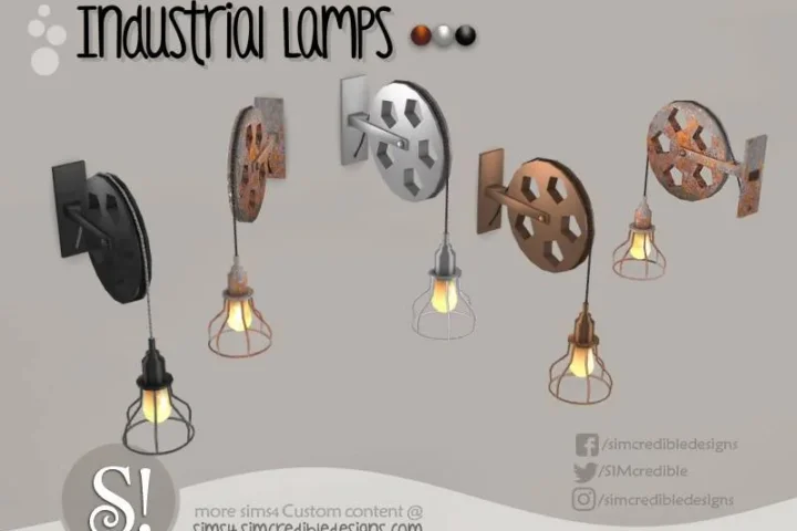 Roller wheel Sconce - Industrial Lamp 💡⚙️