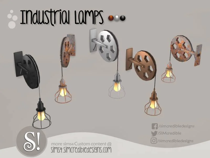 Roller wheel Sconce - Industrial Lamp 💡⚙️