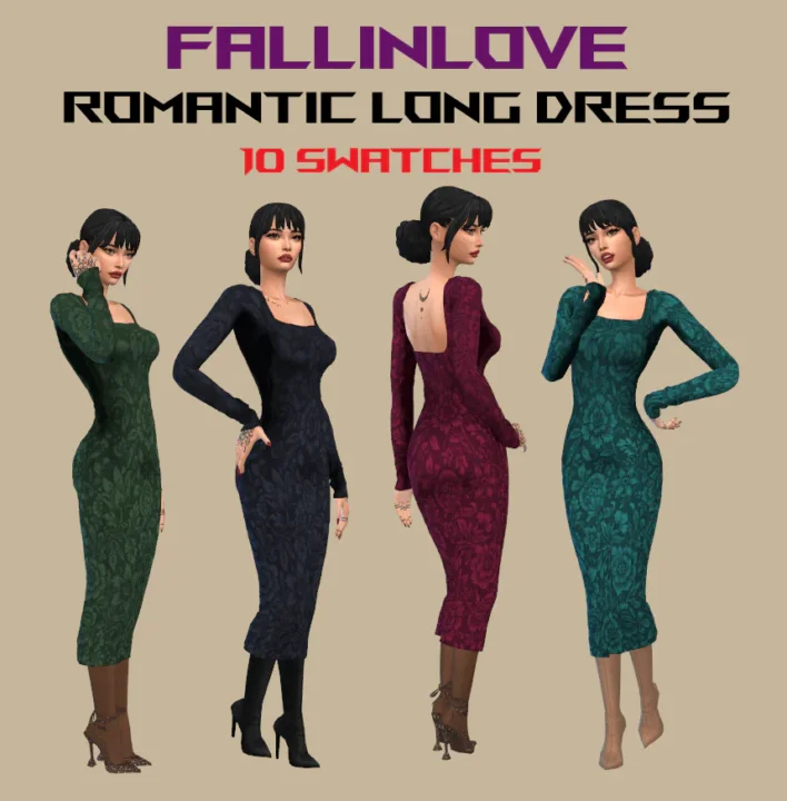 FALLINLOVE ROMANTIC LONG DRESS