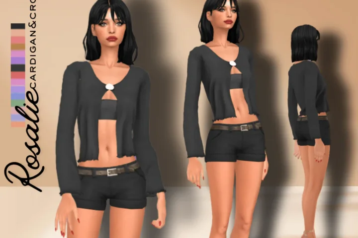 ROSALIE CARDIGAN&CROP
