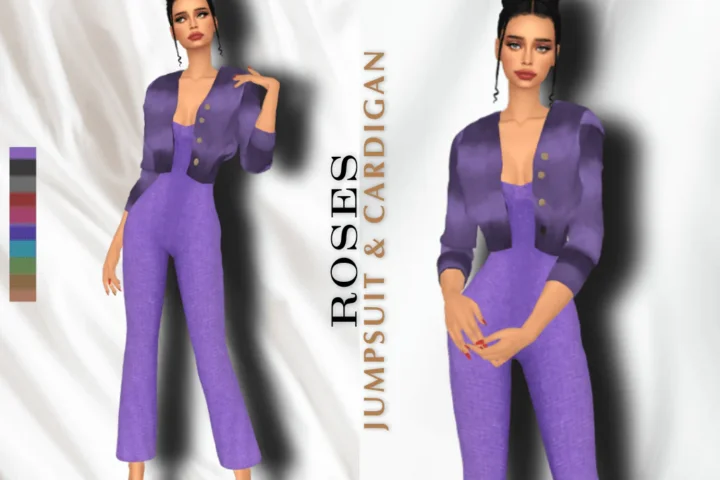 ROSES JUMPSUIT & CARDIGAN