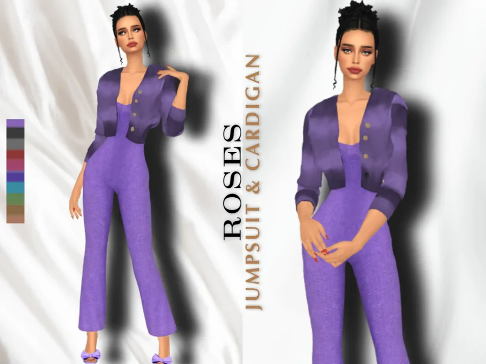 ROSES JUMPSUIT & CARDIGAN