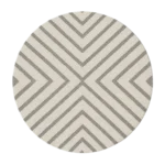 Geometric Neutral Round Rugs