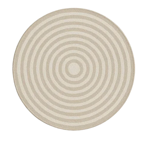 Geometric Neutral Round Rugs