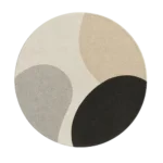 Geometric Neutral Round Rugs