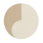 Geometric Neutral Round Rugs