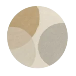 Geometric Neutral Round Rugs