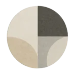 Geometric Neutral Round Rugs