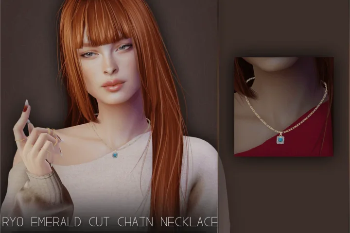 Ryo Emerald Cut Chain Necklace
