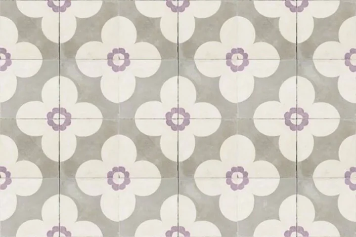 Flower floor tiles