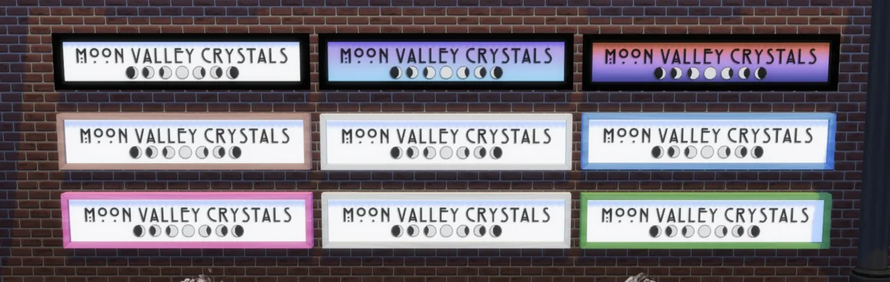 Witchy Crystal Shop Signs