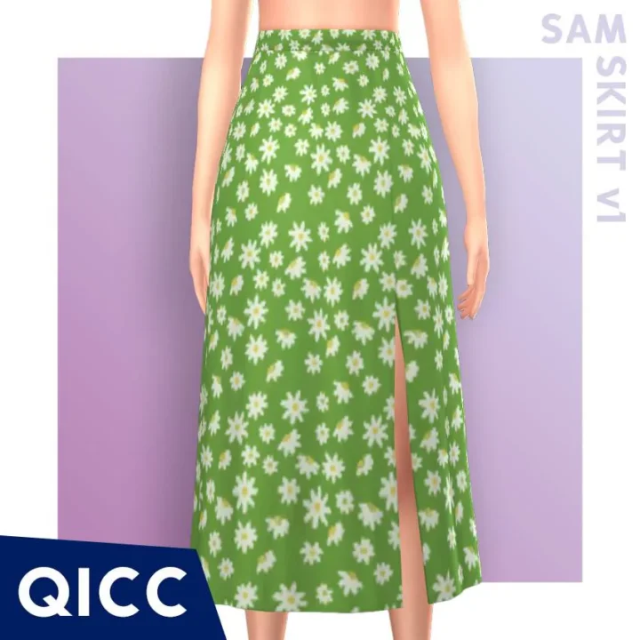 QICC - Sam Skirt with Floral Pattern