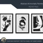 HQ Abstract Achromatic Painting #1 Sellable Samtuse963