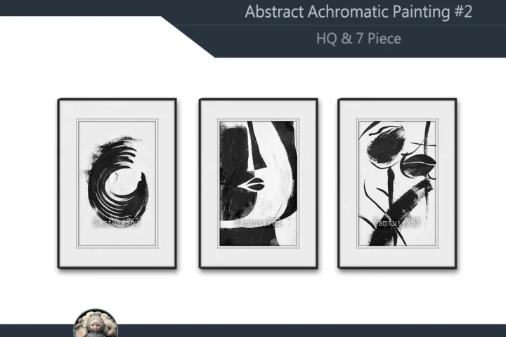 HQ Abstract Achromatic Painting #2 Sellable Extra A Samtuse963