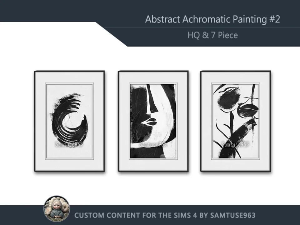 HQ Abstract Achromatic Painting #2 Sellable Extra A Samtuse963